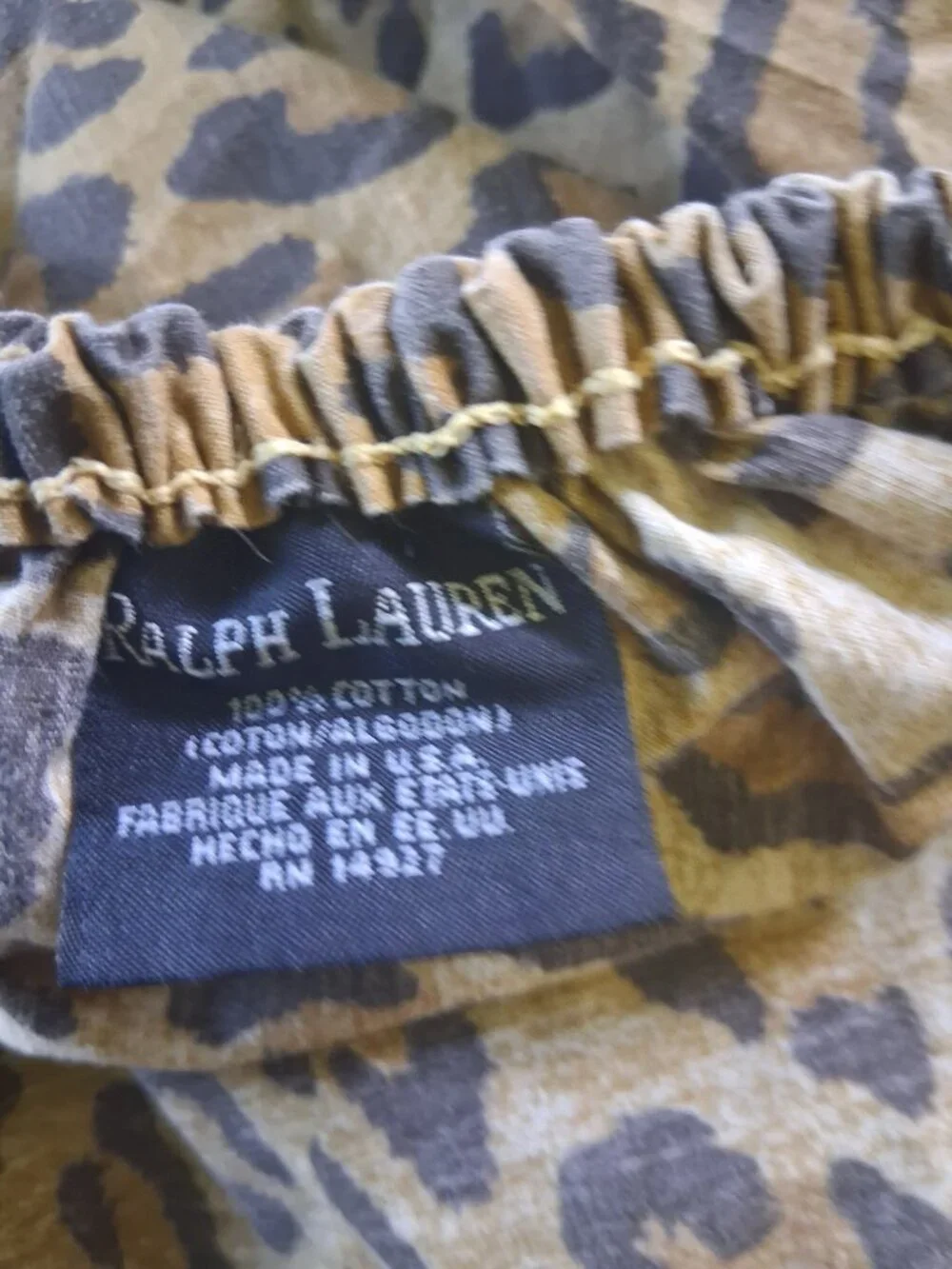 Ralph Lauren Aragon Leopard Queen Fitted Plus RL Chocolate Brown Flat Sheet Set